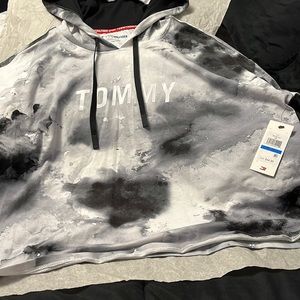 Tommy Hilfiger crop top hoodie T-shirt Size extra-large